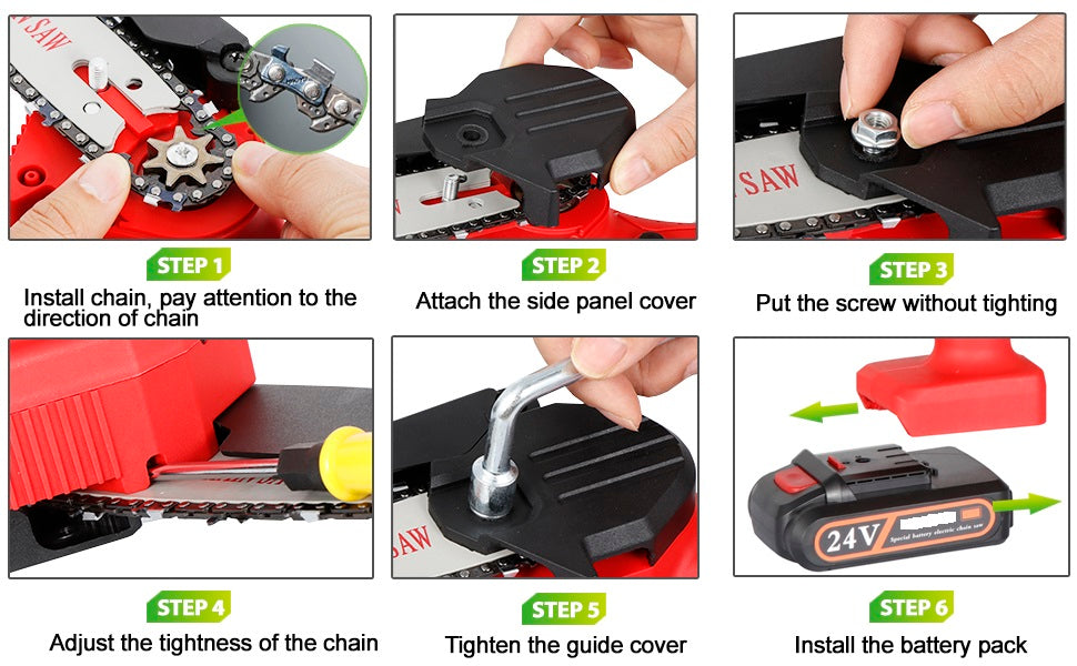 48V Cordless Chainsaw wood cutter